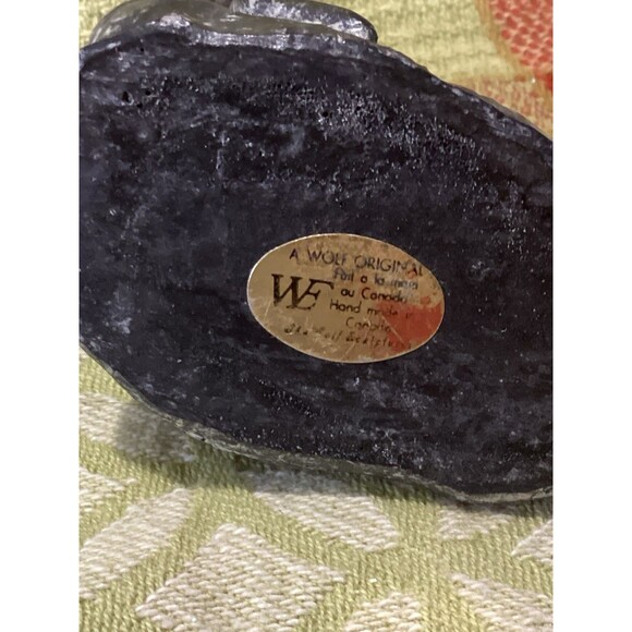 Wolf Original Handmade Soapstone 2 Seal & Otter Sculptures Figurine Made Canada - Picture 7 of 16